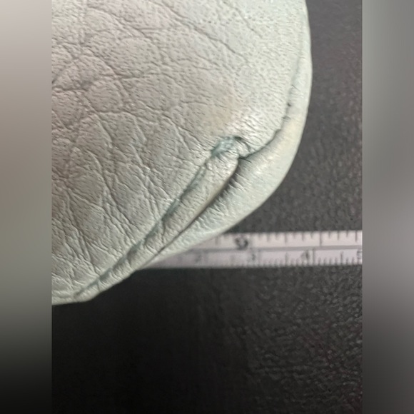 Coach Light Blue Pebbled Leather Crossbody Small Bag - Picture 8 of 11